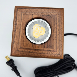 LED Lighted Art Display Base - Handmade Walnut, Maple or Alder Wood