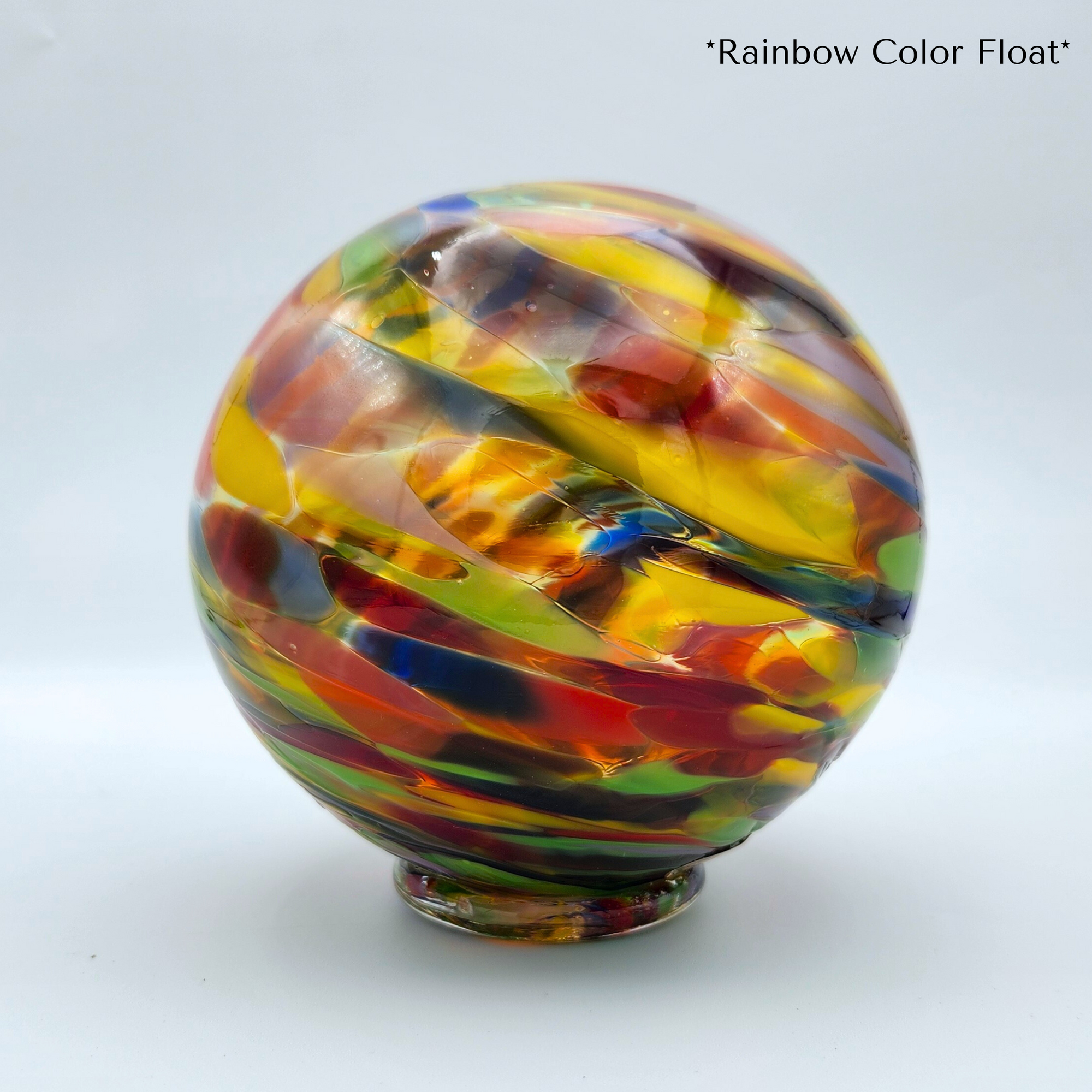 Rainbow Glass Float – Handblown Ornament in Every Color of the Rainbow