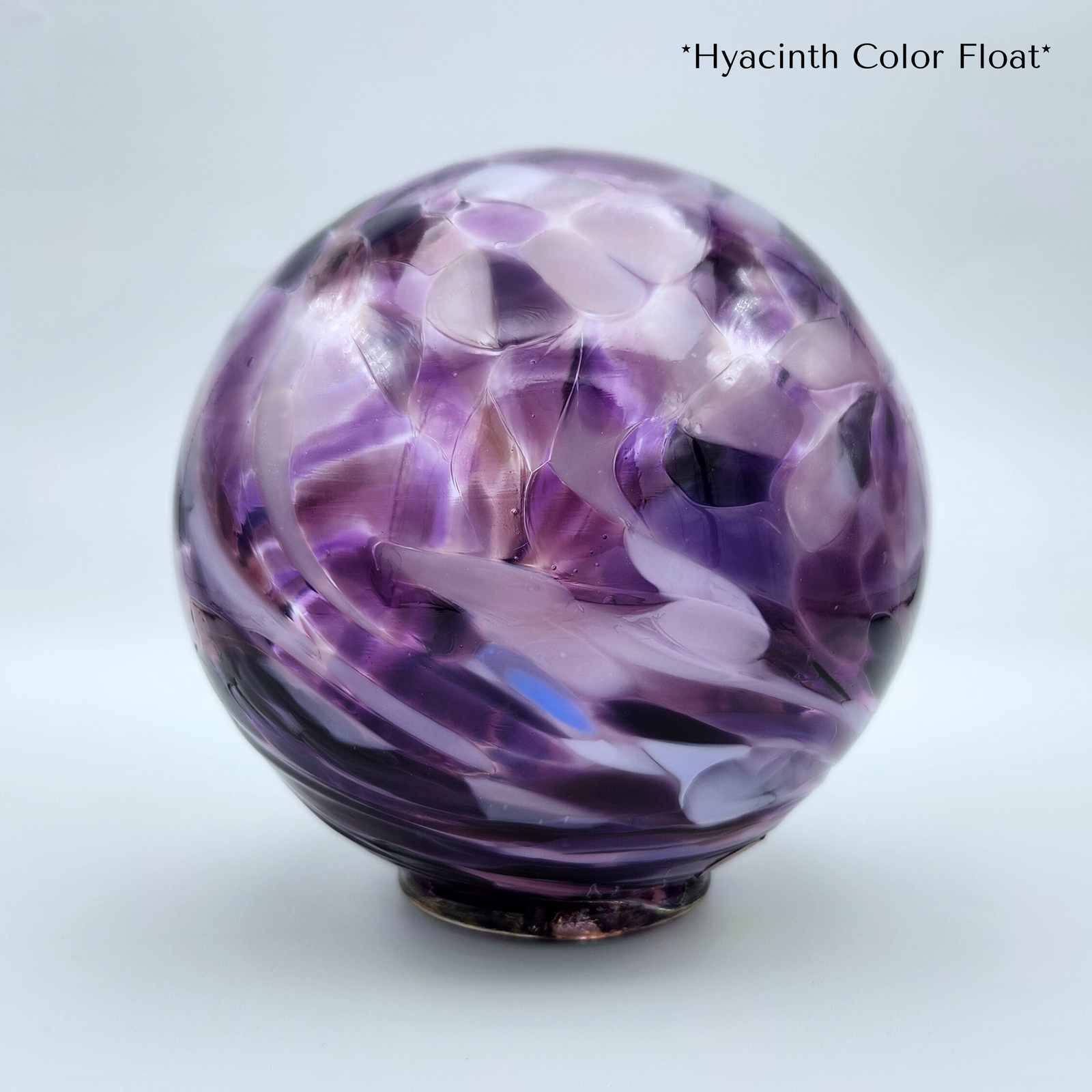 Hyacinth Glass Float – Handblown Ornament in Light & Dark Purple