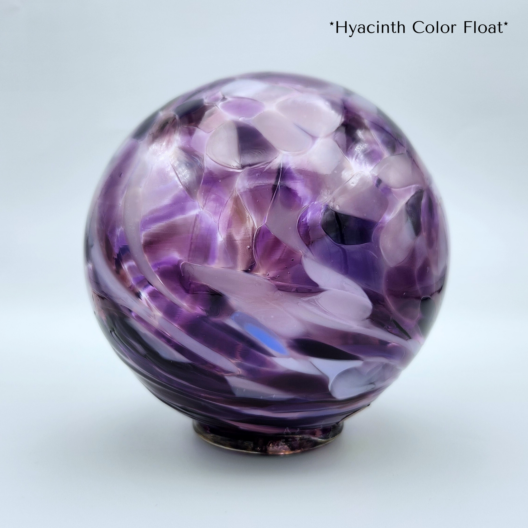 Hyacinth Glass Float – Handblown Ornament in Light & Dark Purple