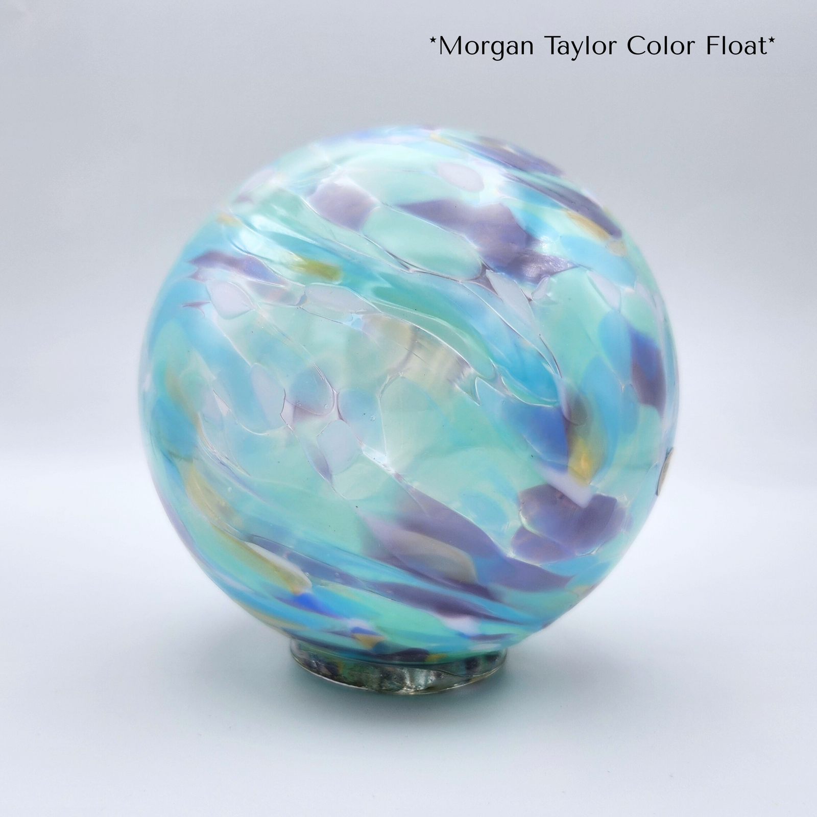 Morgan/Taylor Glass Float – Handblown Pastel Ornament in Blue, Purple & Pink