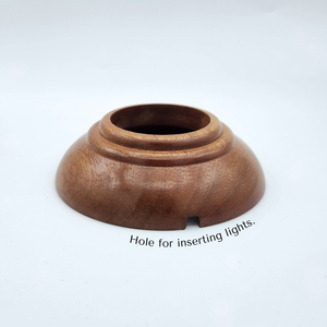 Handmade Wood Float Stand – Round Base Display for Glass Floats