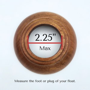 Handmade Wood Float Stand – Round Base Display for Glass Floats