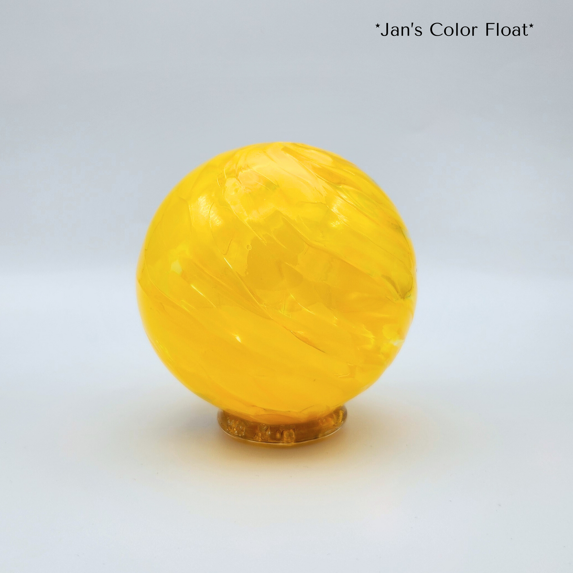 Jan's Mix Glass Float – Handblown Yellow Ornament