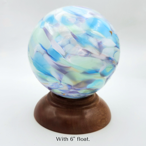 Handmade Wood Float Stand – Round Base Display for Glass Floats