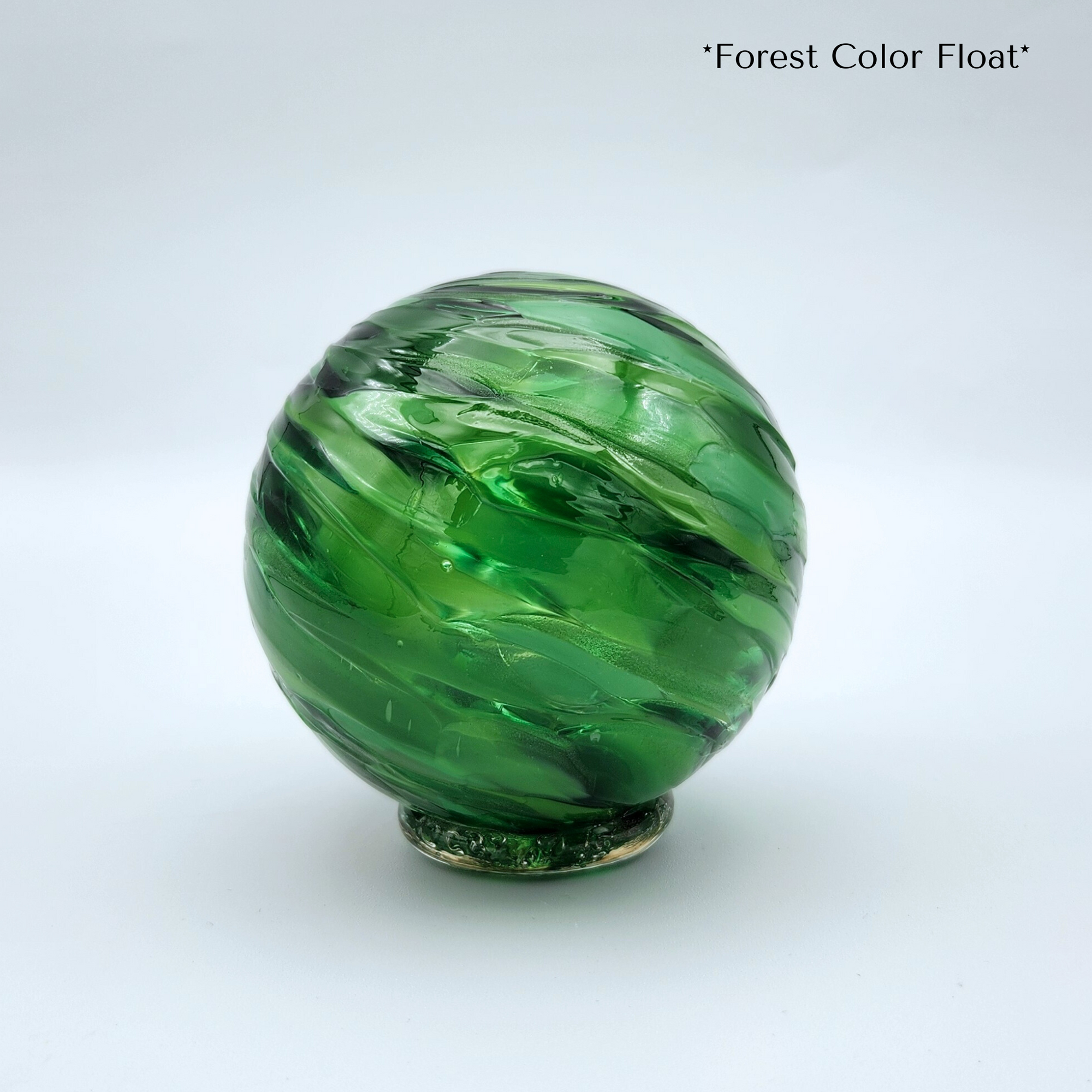 Forest Mix Glass Float – Handblown Green Ornament