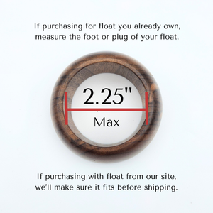 Small Handmade Wood Float Ring – Round Stand Display Base for Glass Floats