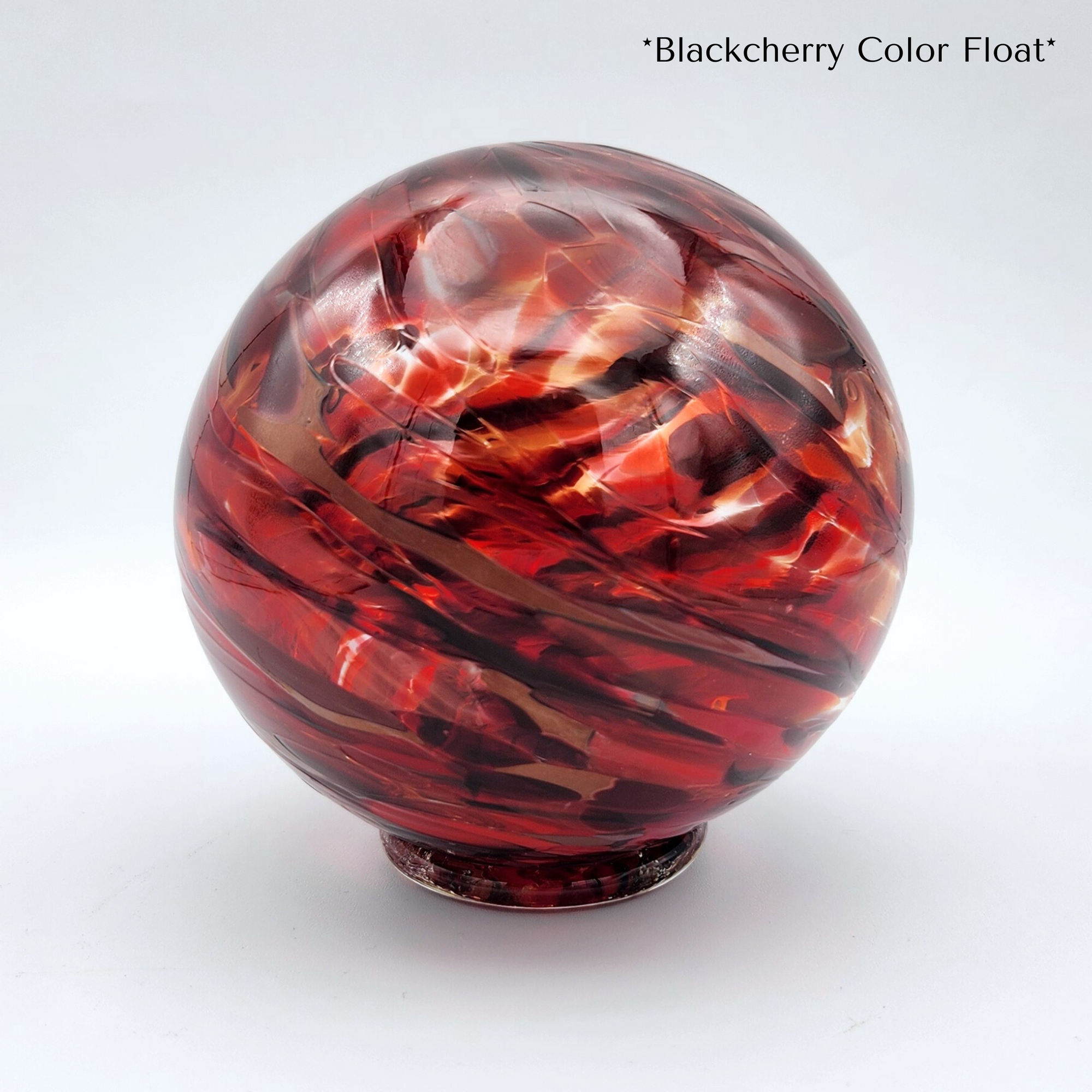 Black Cherry Glass Float – Dark Red Handblown Glass Ornament